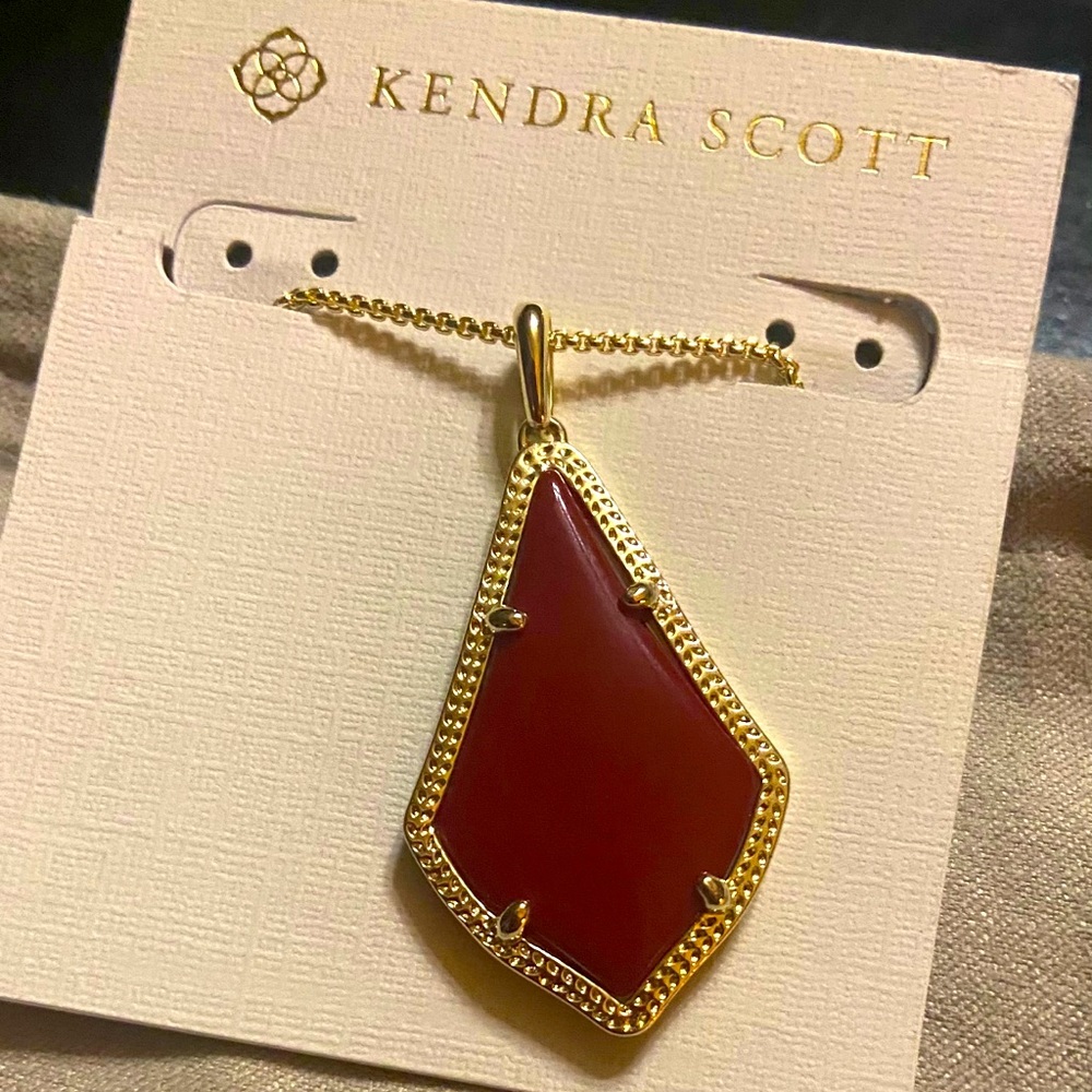 Kendra Scott brand new Alex Dark Red necklace